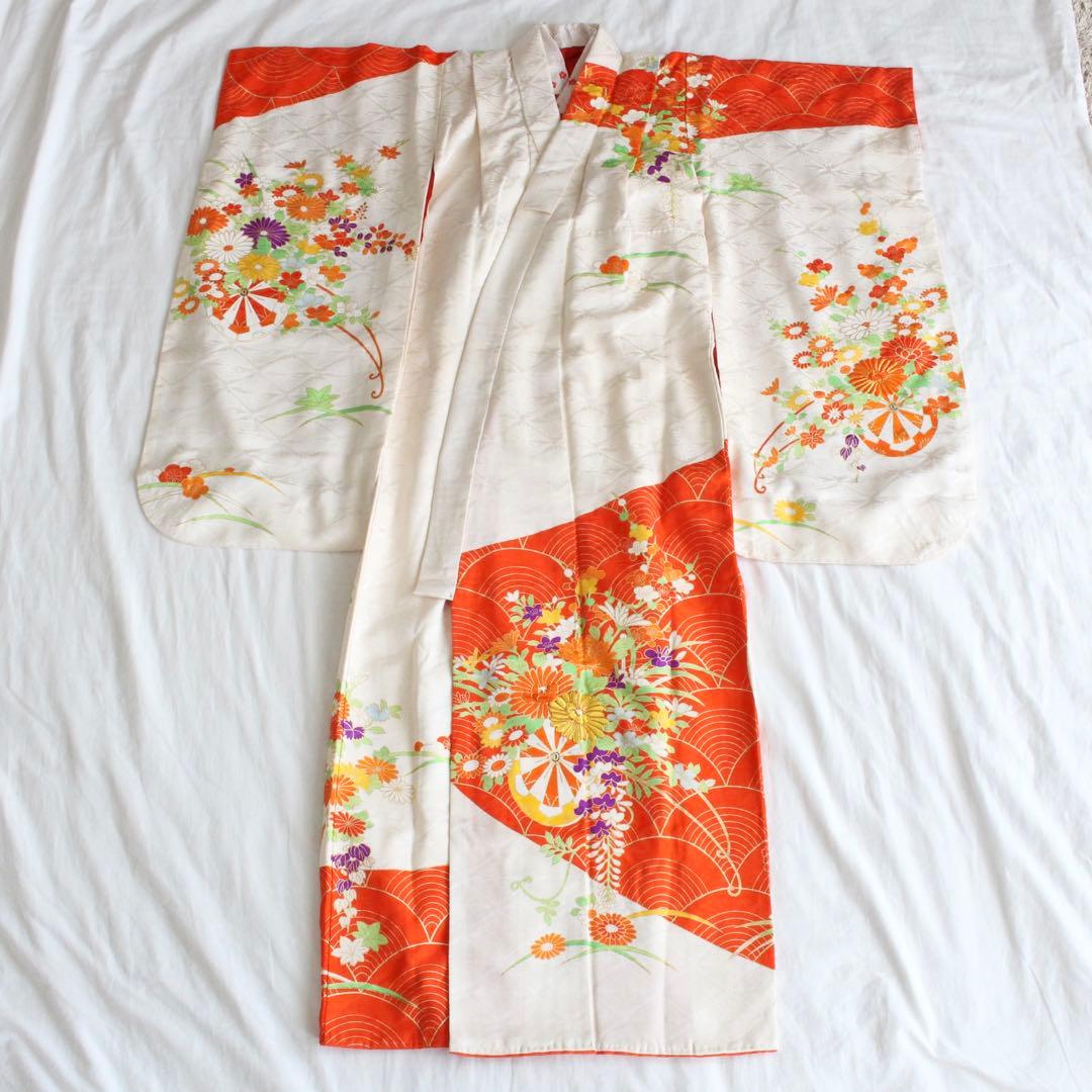 【専用】七五三 7歳 女の子 子供 正絹 着物 つくり帯 セット