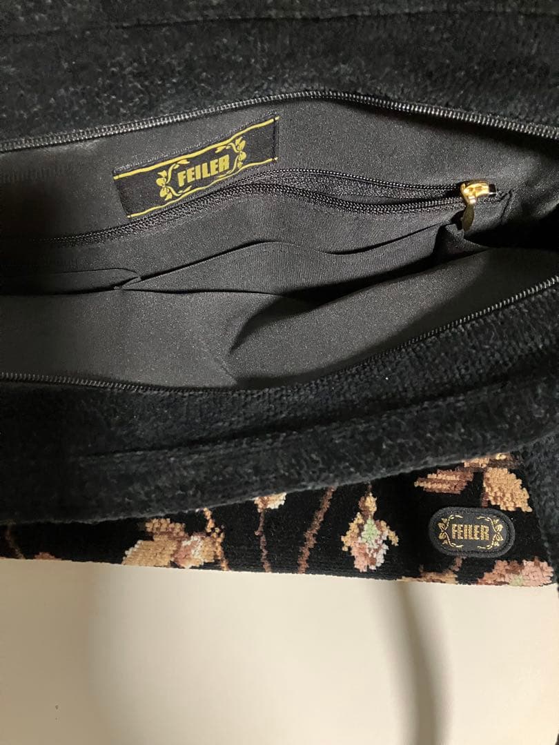 美品フェイラーＦＥILＥRボストン&トートバッグ薔薇柄とハンカチ合計2点