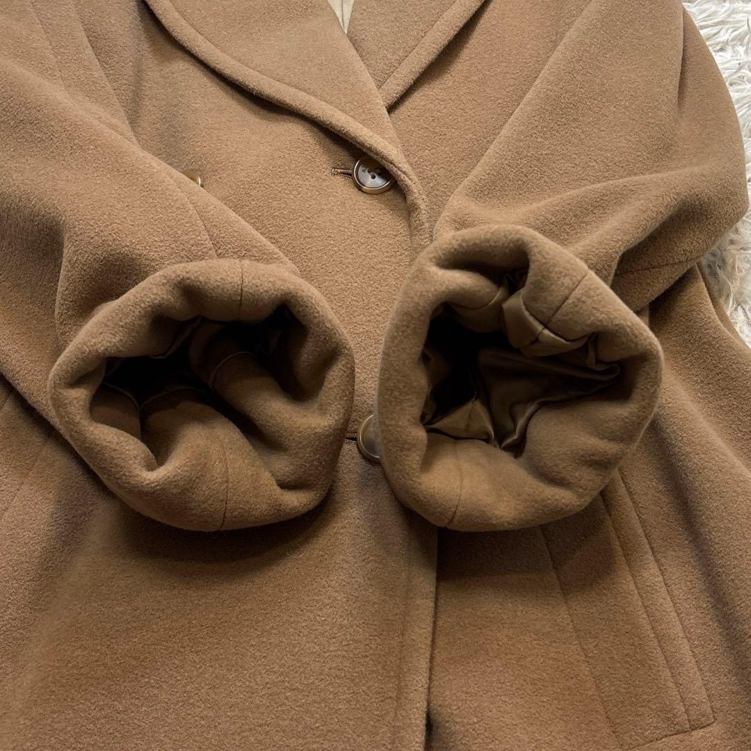 美品☆【アレグリ】イタリア　マキシ丈　ダブルフェイス　アンゴラ　キャメル　11