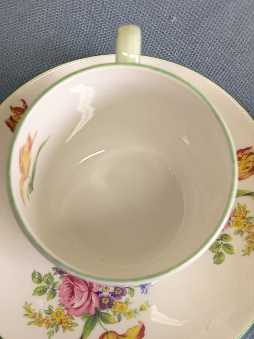 シェリー窯 shelley ティーカップ＆ソーサー ５客 美品 英アンティーク