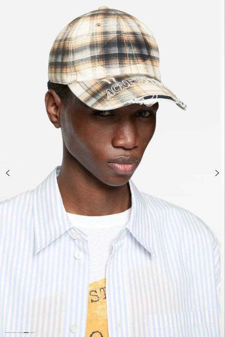 Acne Studios チェック ベースボールキャップ