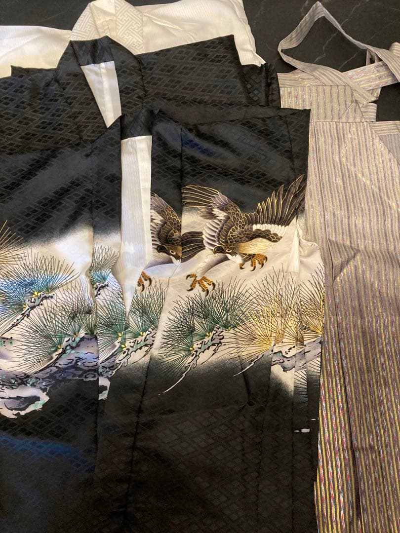 saa七五三　5歳男児着物セット　鷲