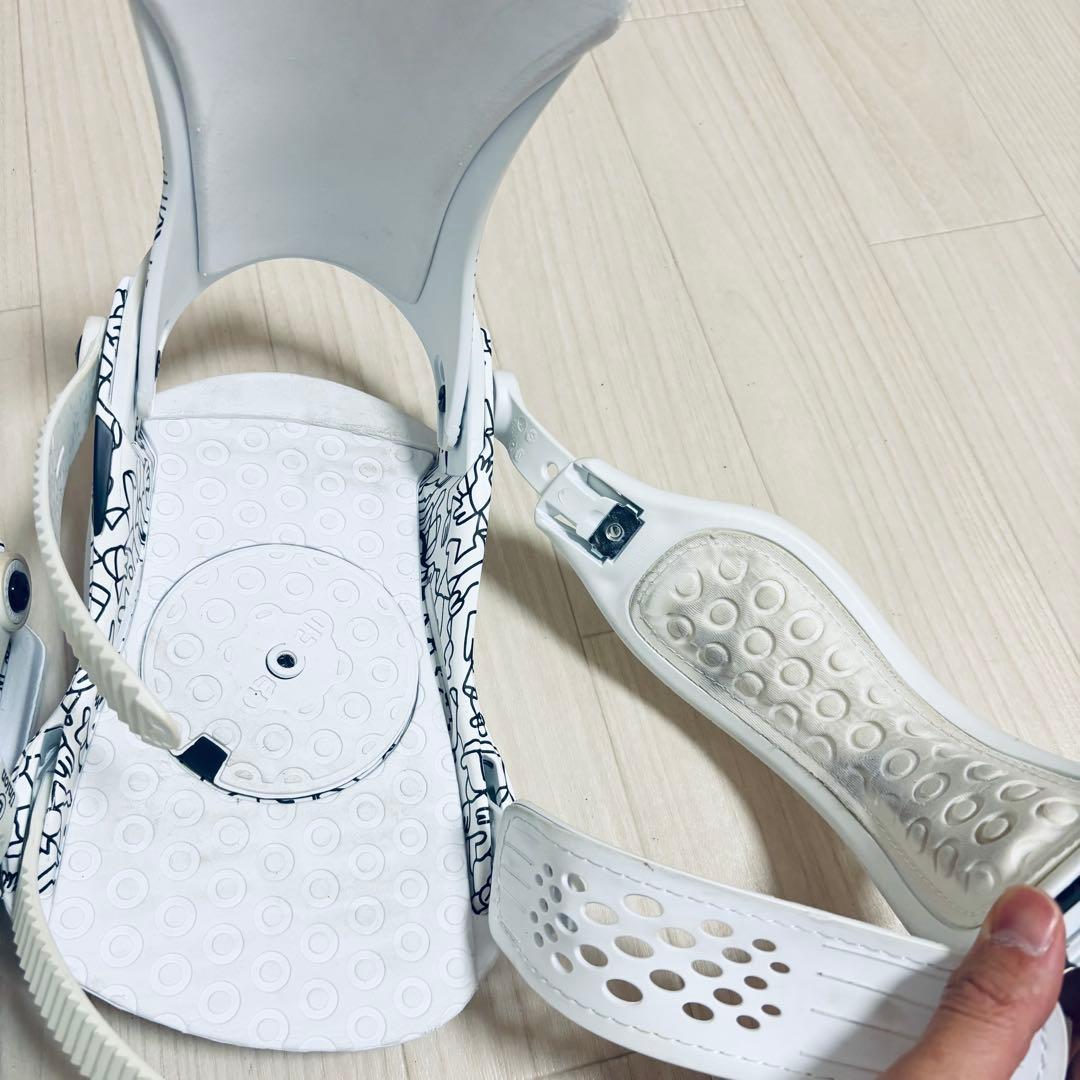 UNION MILAN サイズM スノーボードビンディング ホワイト　レディース