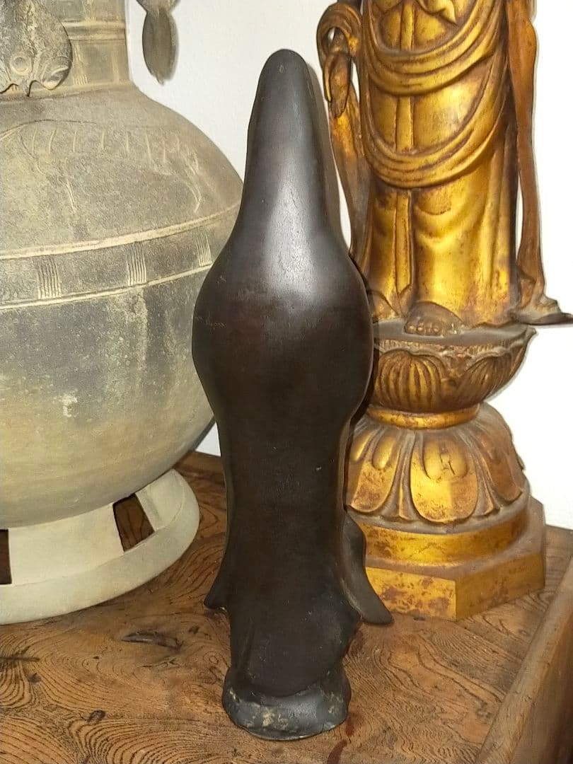 ♥値下げ！　銅製　観音像　在銘　観音様　ブロンズ像　仏像　骨董　古玩