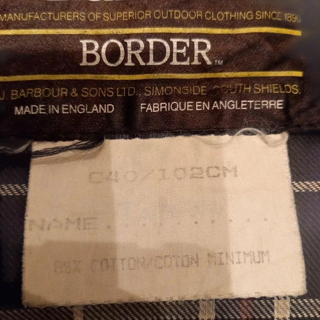 Barbour ボーダー　ブラック　C40