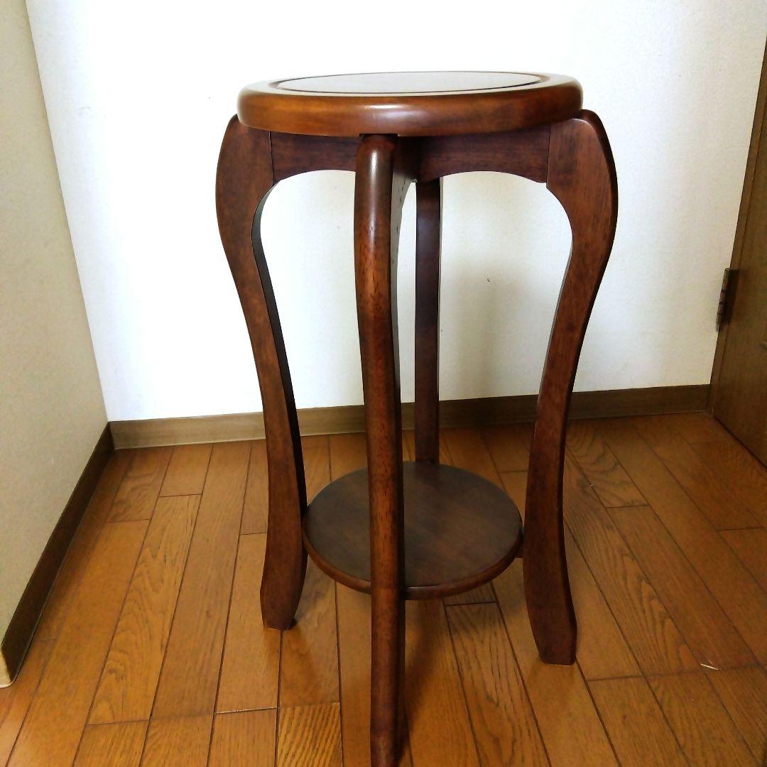 高さ70　アンティーク調 猫脚 花台 飾り台 サイドテーブル クラシック