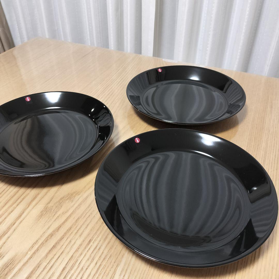【廃盤色】 TEEMA 21cm ブラック プレート 6枚セット