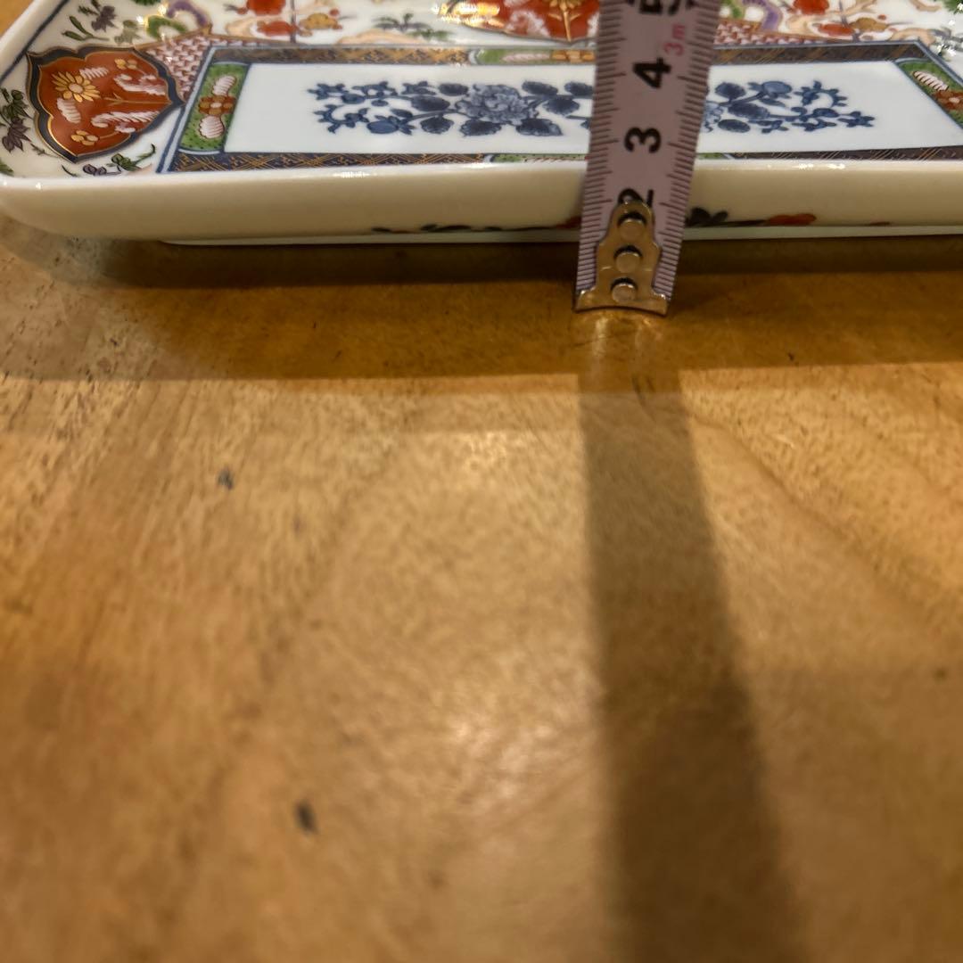 有田焼【 中島誠之助監修 】古伊万里絵付　角長皿　五枚