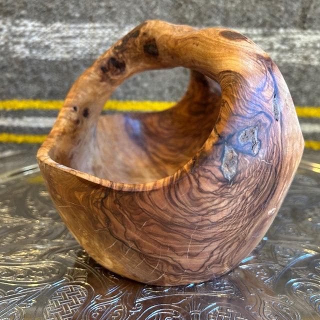 特大　オリーブの木　バスケット芸術品　勇敢なる姿　特大 約28cm