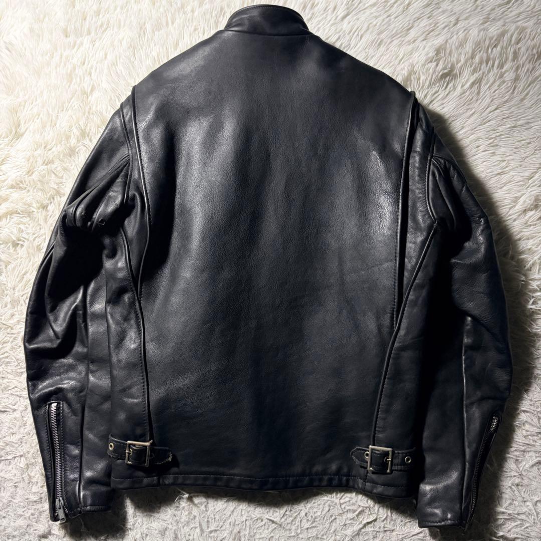 【米国製】schott ライダースジャケット　641 本革　ブラック　36
