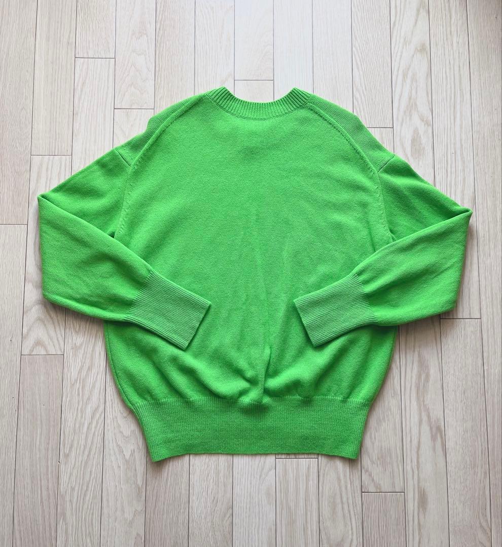 ギャルリーヴィー ファインウールライト クルーネックプルオーバー グリーン