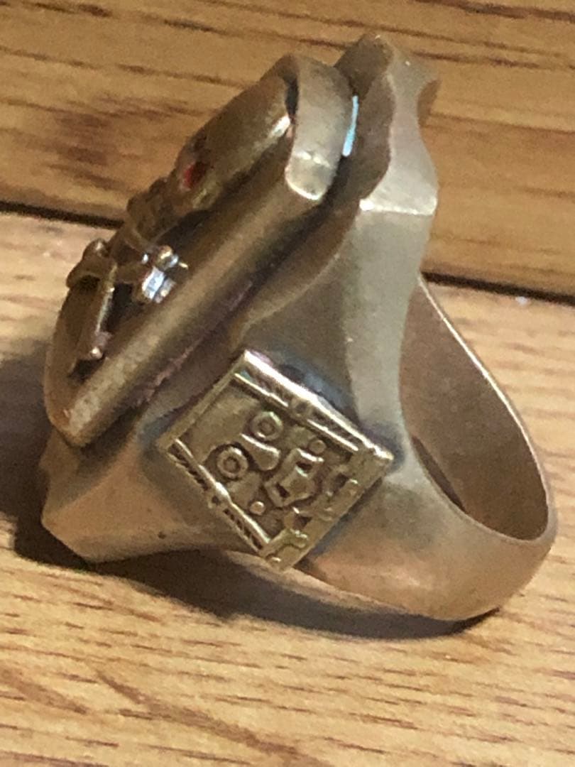 40s 50s ヴィンテージ メキシカンリング スカル ドクロ バイカー