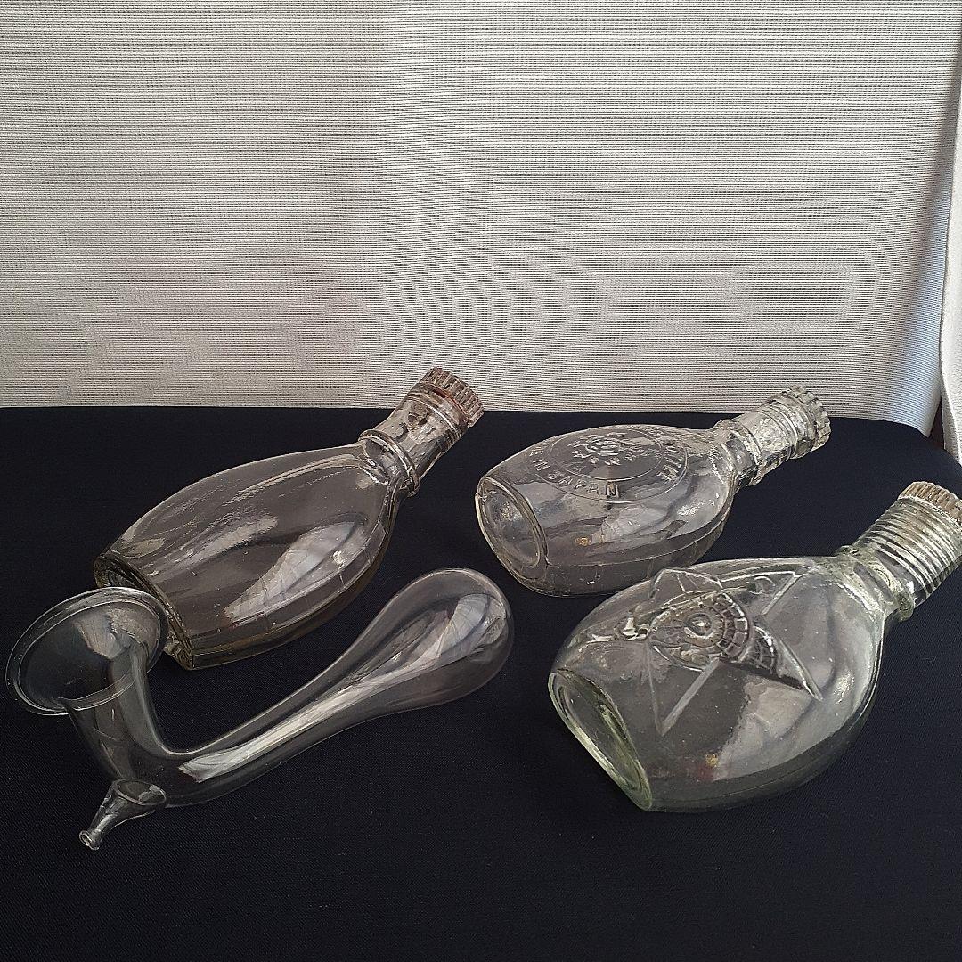 ガラス製哺乳瓶　古いガラス瓶　３本セット　レトロ　 アンティーク