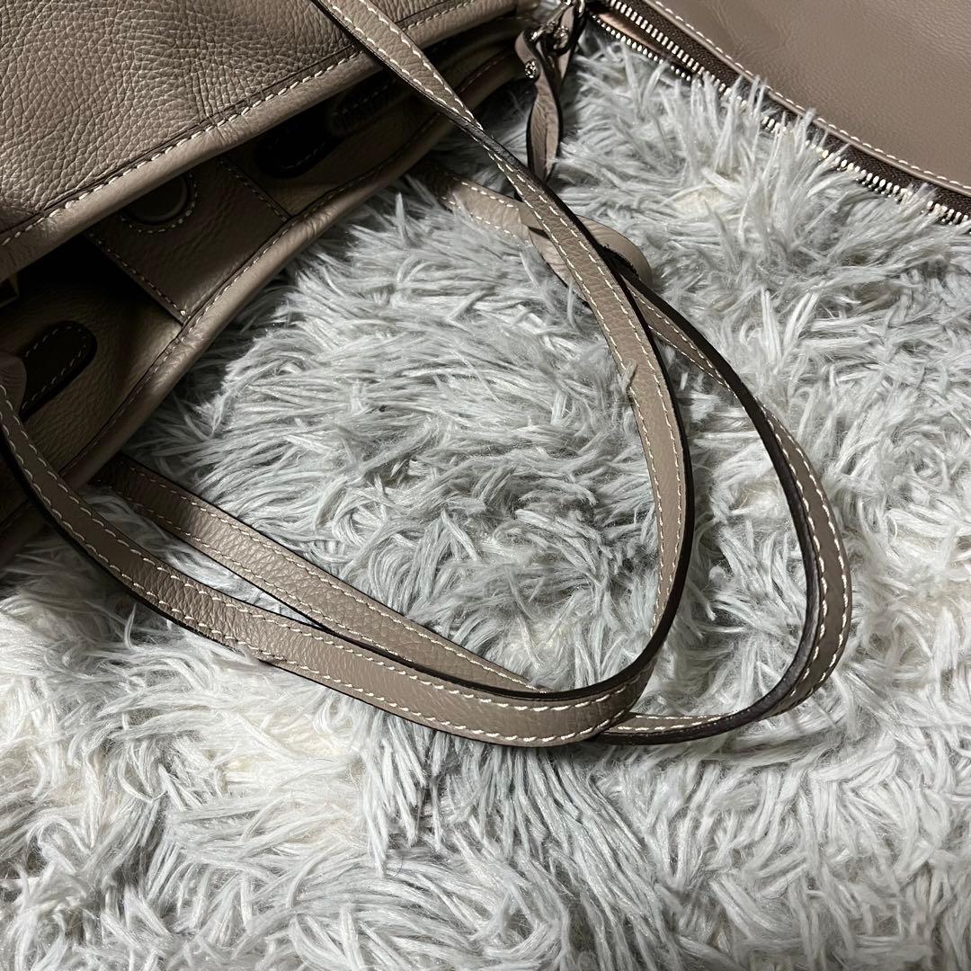 ✨️美品✨️ ジャンニキャリーニ マルチェッラ オールレザー グレージュ 肩掛け