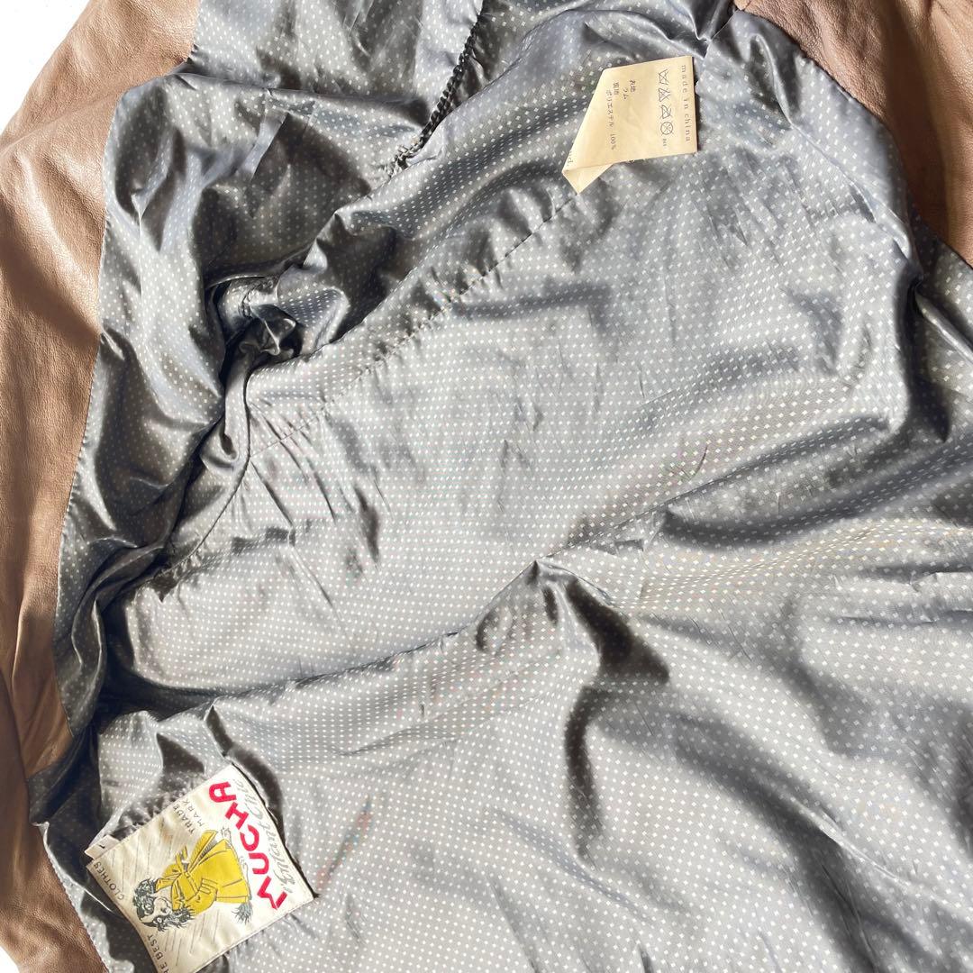 あちゃちゅむ　ムチャチャ　ラムレザー　ライダースジャケット　レディース　革ジャ