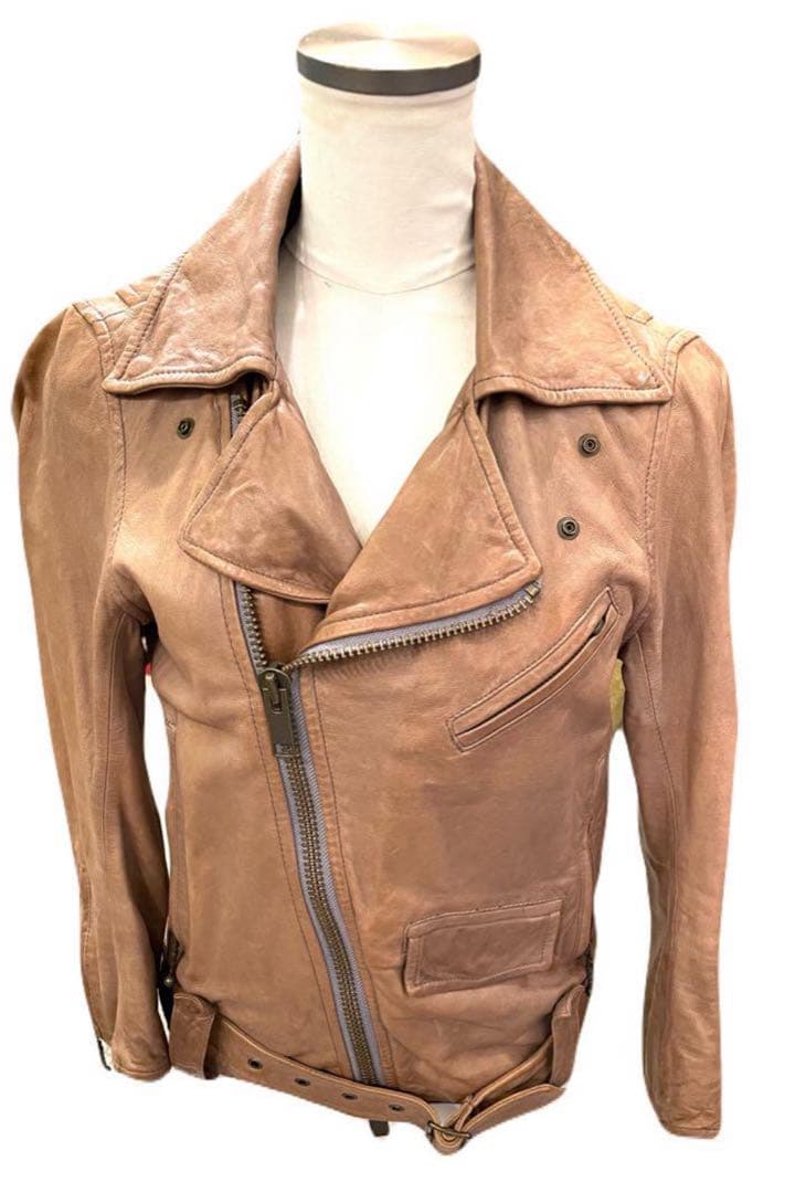 あちゃちゅむ　ムチャチャ　ラムレザー　ライダースジャケット　レディース　革ジャ