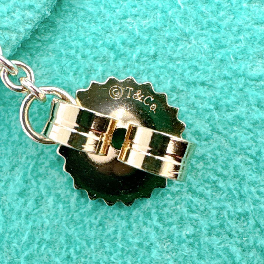 美品 ティファニー ハードウェア ボール スタッド チェーン ピアス シルバー