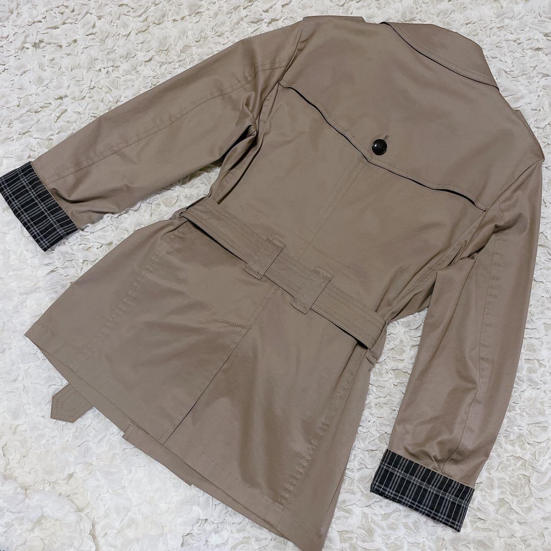 訳あり BURBERRY バーバリーブルーレーベル トレンチコート チェック