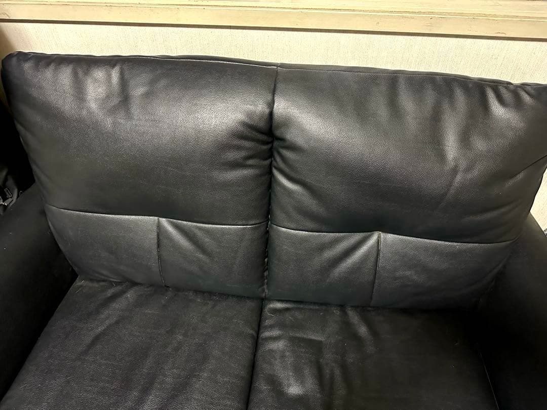 牛革2人掛けソファ