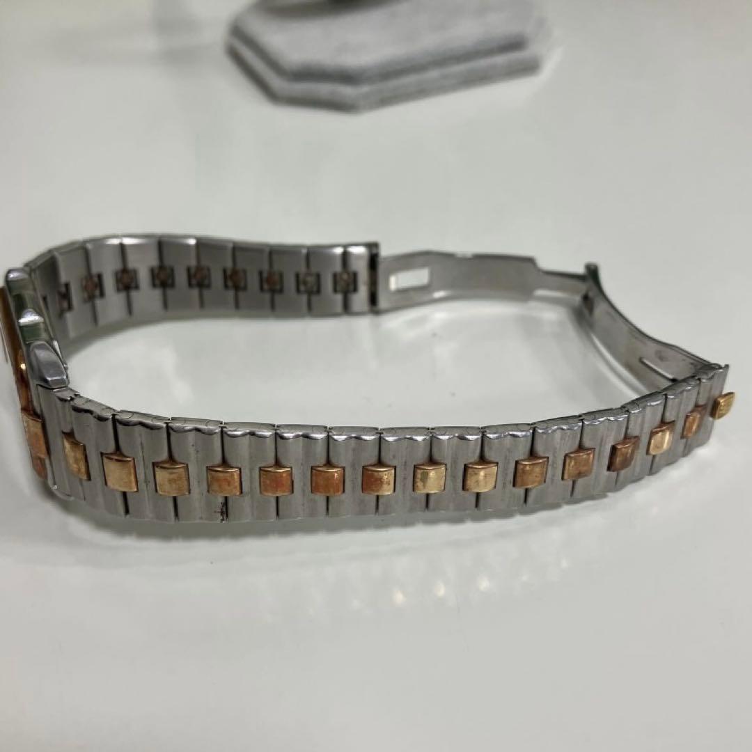 鑑定済み ジラールペルゴ スクエア K18YGコンビ レクタンギュラー ダイヤ付