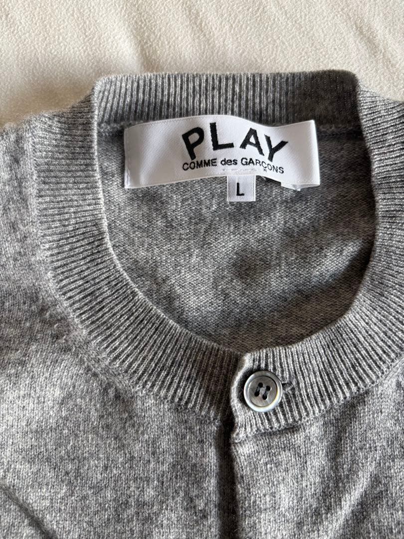 PLAY COMME des GARÇONS グレー カーディガン L