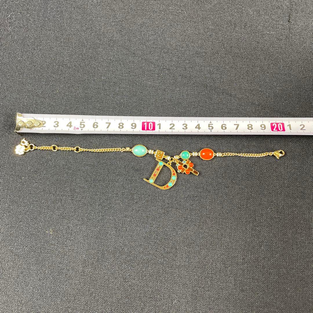 chistian Dior/ヴィンテージ.Dモチーフゴールドブレスレット