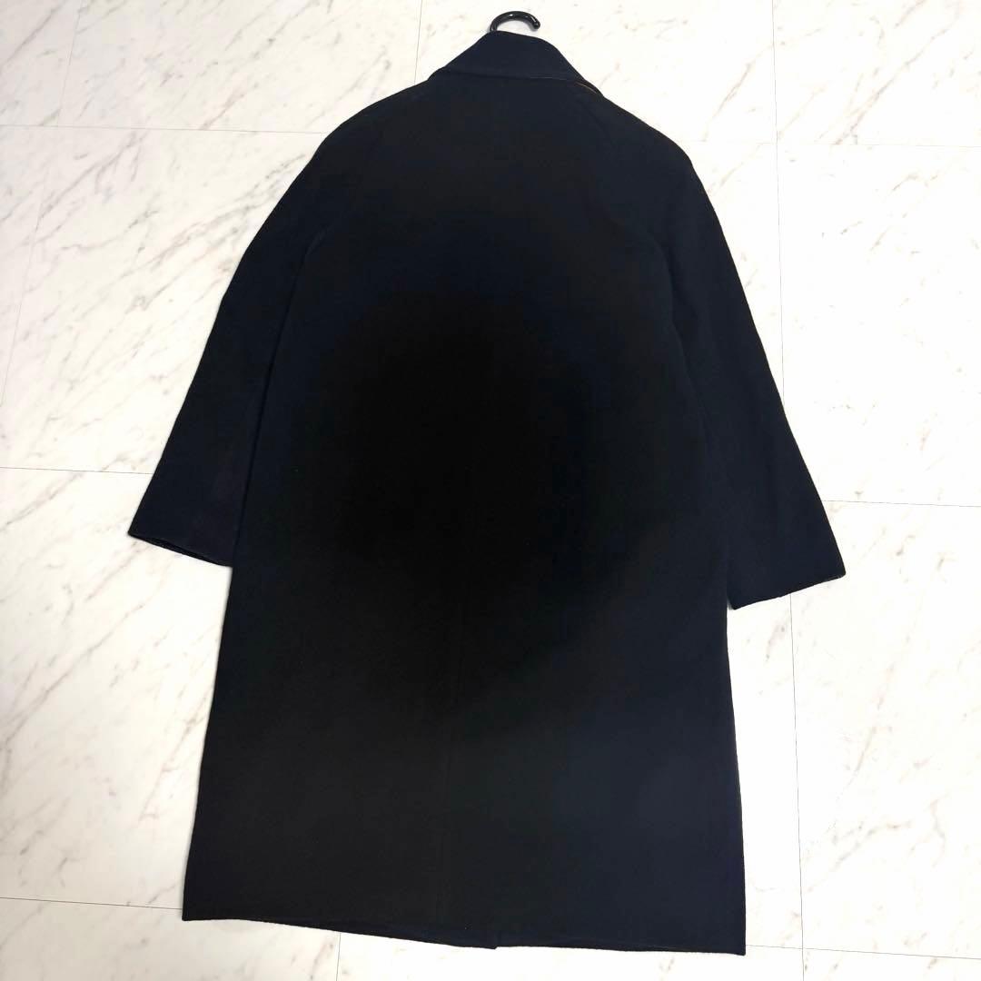 【美品✨️】ポールスミス ウール カシミヤ チェスター コート バイカラー 黒紺