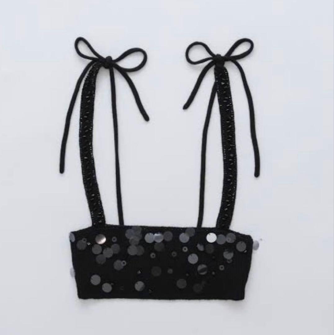 FETICO 「SPANGLE ANGOLA WOOL KNIT BRA」