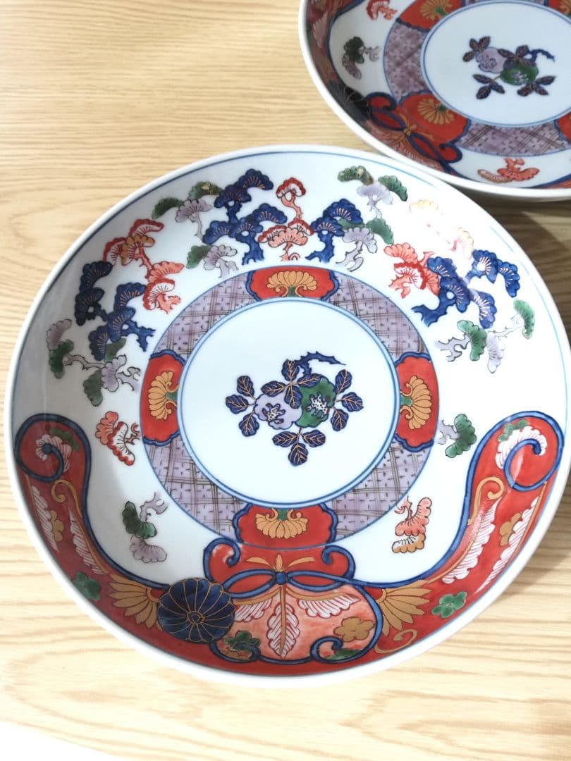 源右衛門　伊万里風　松絵　中皿　5枚セット