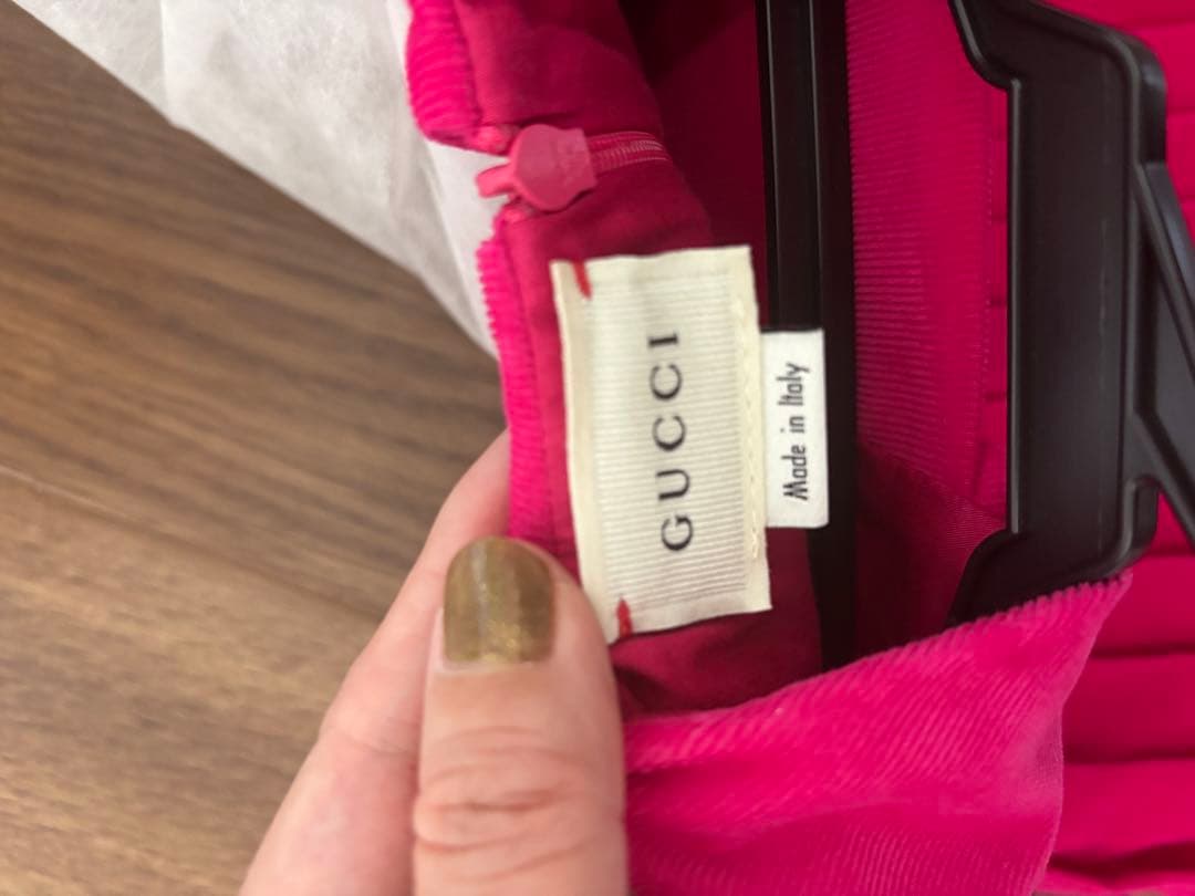 GUCCI ピンク セーラー襟 プリーツワンピース　90