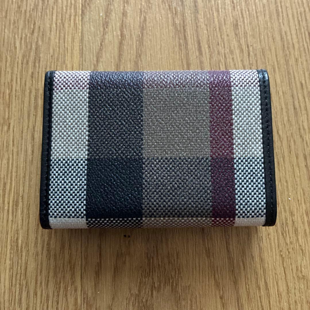 【未使用品】ブラックレーベルクレストブリッジ チェック 三つ折り財布 ブラック