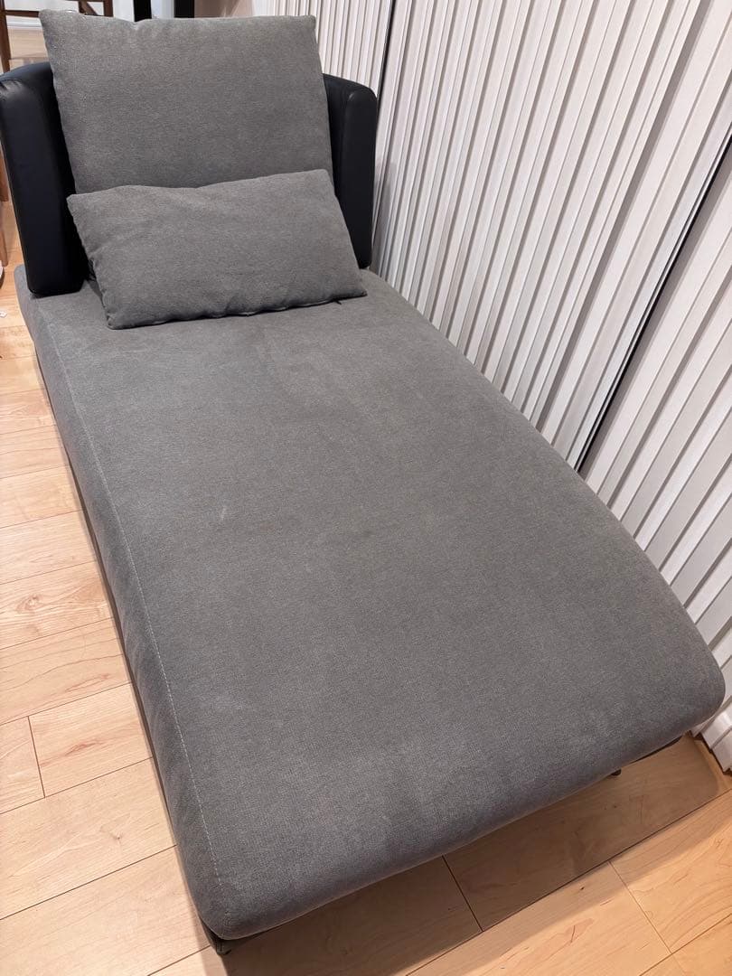 ニトリ　布張りカウチソファ　グレー　1人掛け