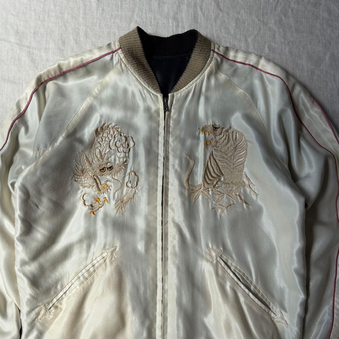 テーラー東洋 スカジャン WHITE EAGLE WHITE TIGER 黒