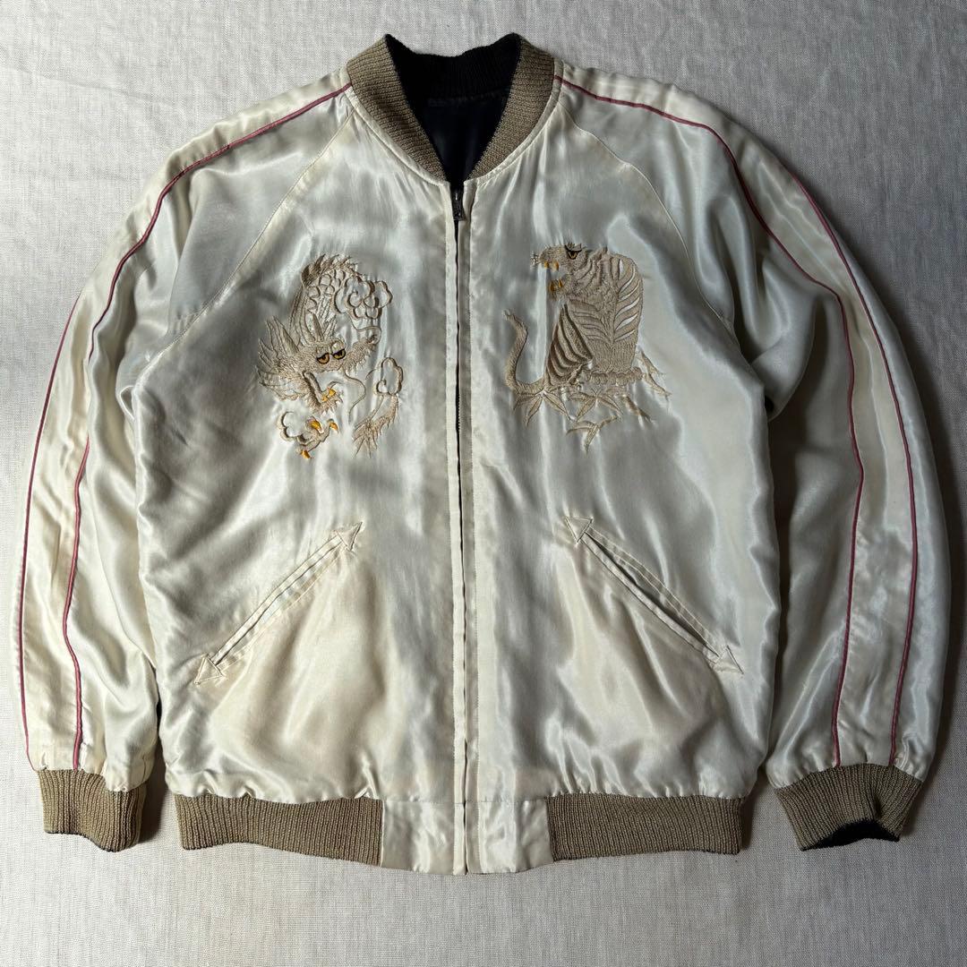 テーラー東洋 スカジャン WHITE EAGLE WHITE TIGER 黒