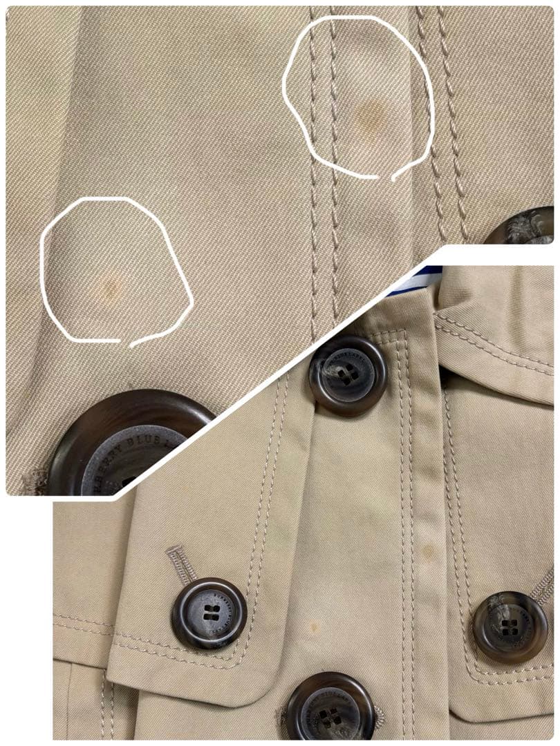 バーバリー ブルーレーベル大きいサイズ スプリングコート ノバチェック