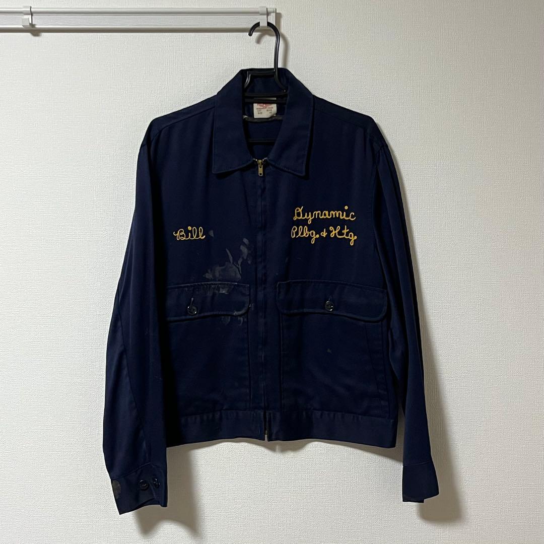 vintage ワークジャケット 古着 チェーンステッチ