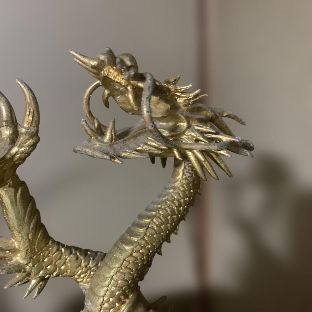 龍 置物 風水　金色　 ルチル球 水杯　 開運 金運 厄祓い 　インテリア