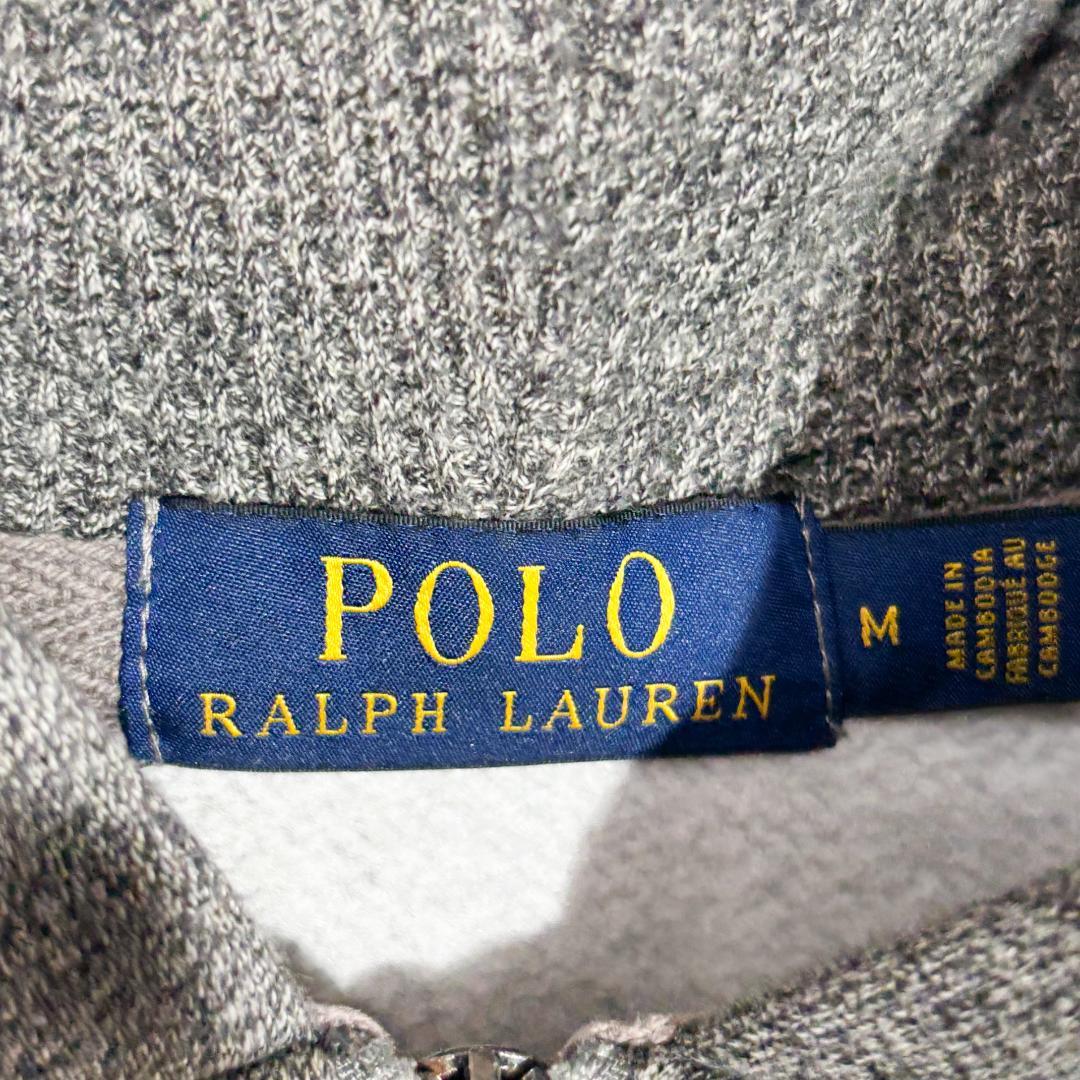 Polo Ralph Lauren 裏サーマル ジップパーカー M グレー