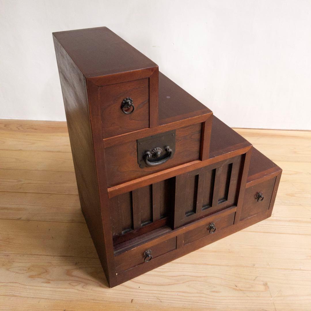 棚　階段　和風　古道具　古家具　和家具　ビンテージ　アンティーク　レトロ