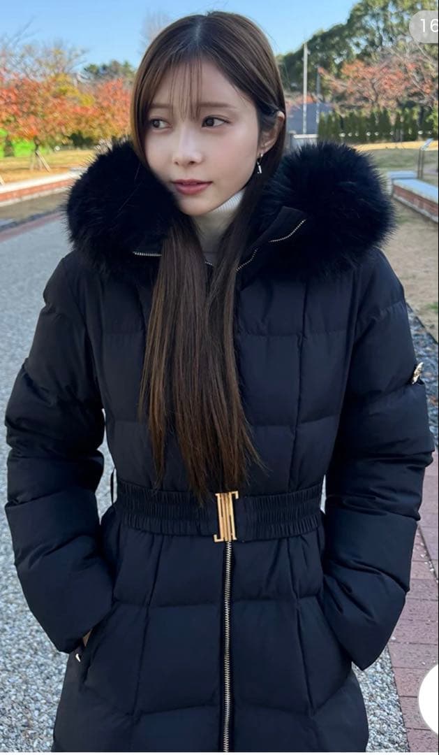 SNIDELスタイルアップフレンチダウンロングコート