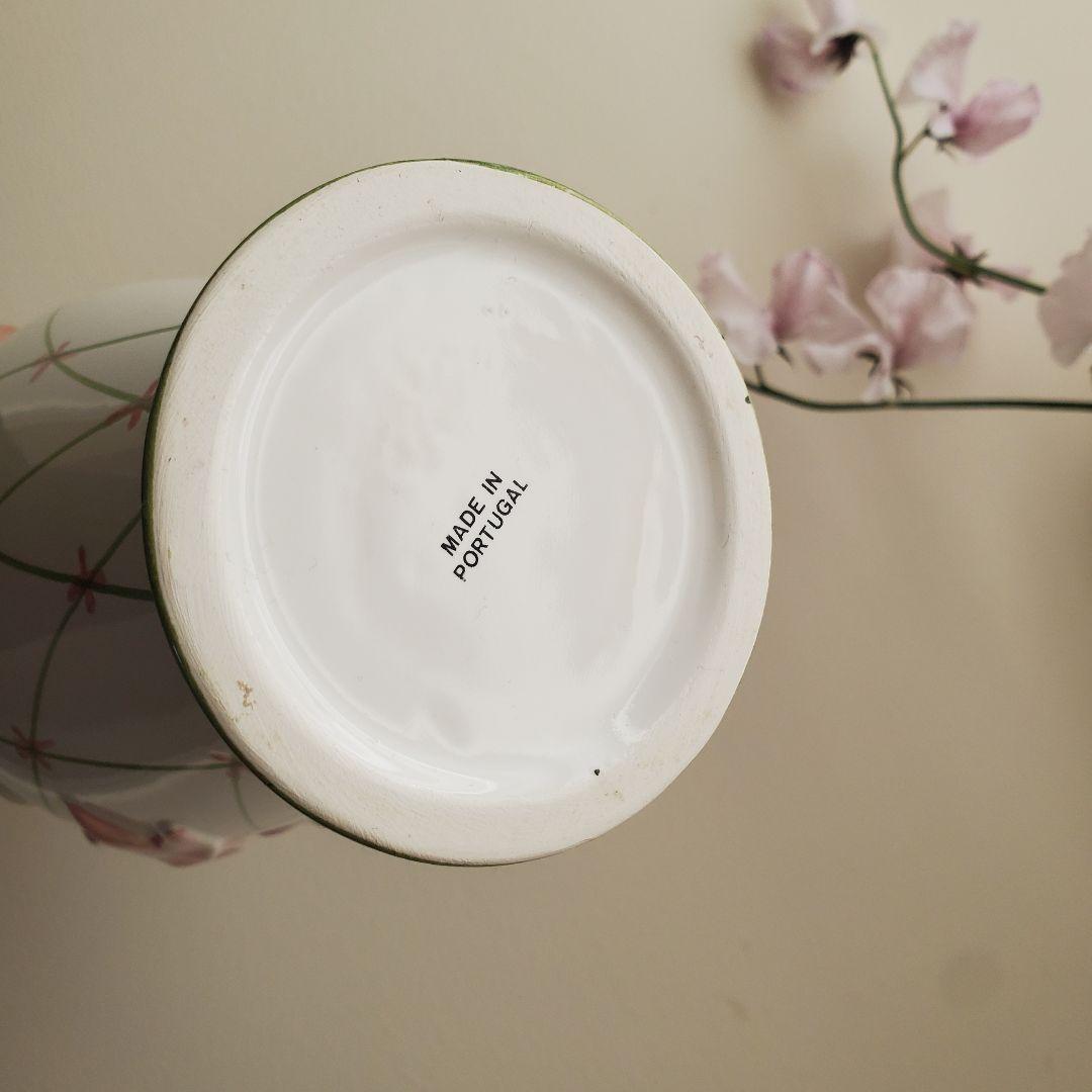 花瓶・フラワースタンド vintage * Portugal ribbon flower vase