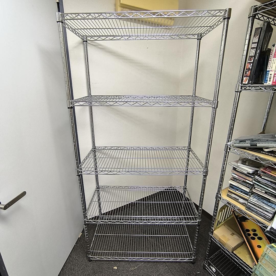 幅90cm　スチールラック 4段 シルバー 値引き交渉可