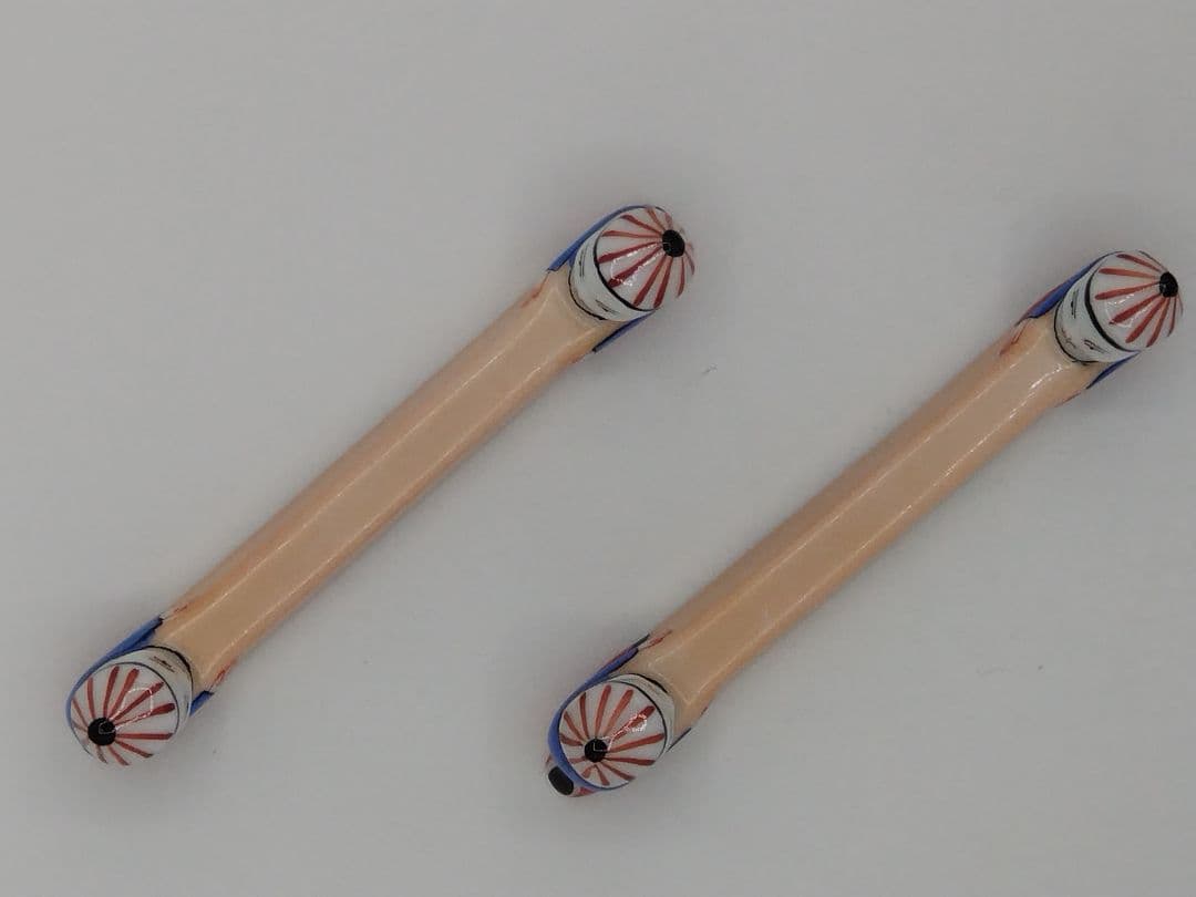 追加出品　 HEREND　マンダリンナイフレスト2本　陶器製 唐子人形装飾