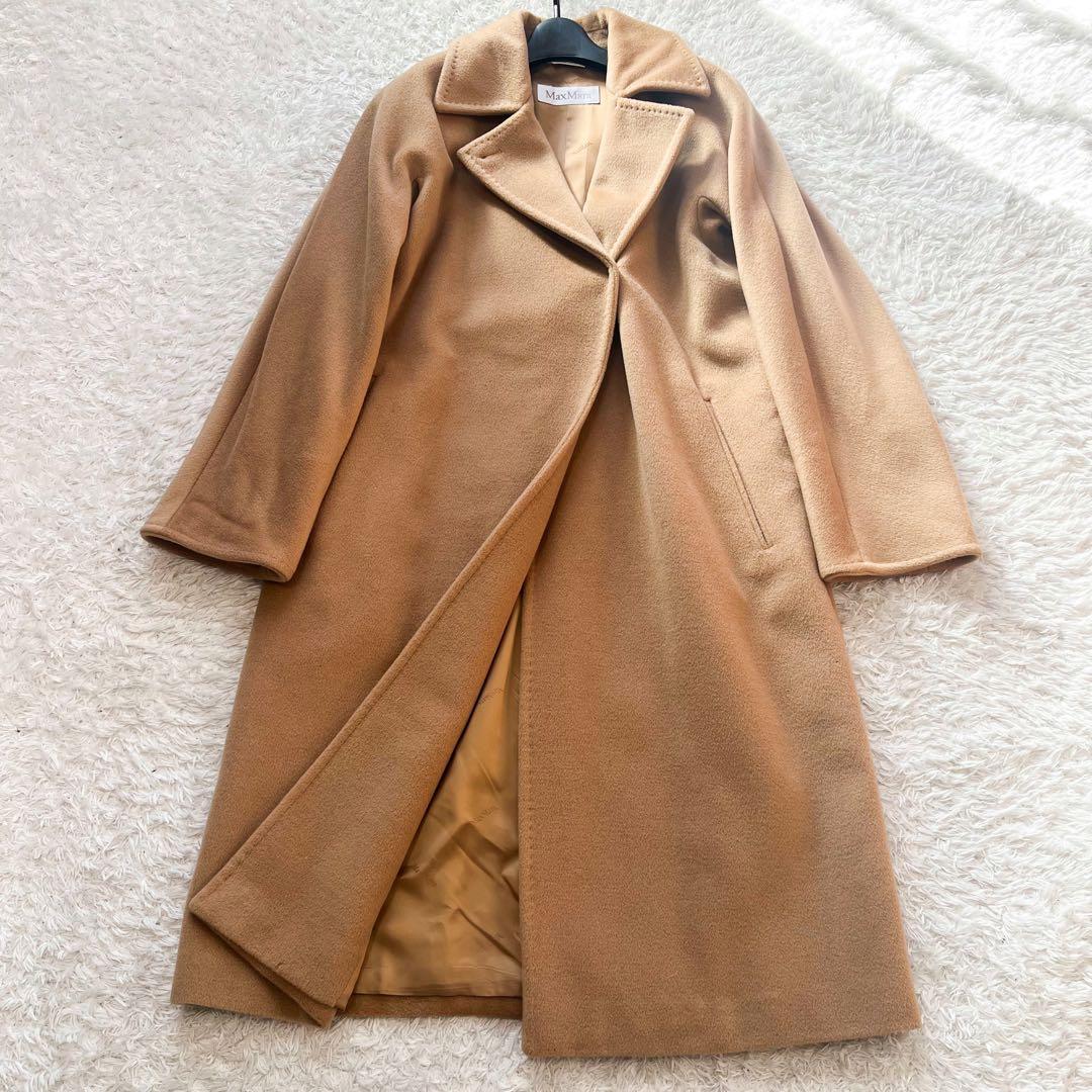 MAXMARA マダムアイコン ロングコート カシミヤ混 襟 キャメル 36