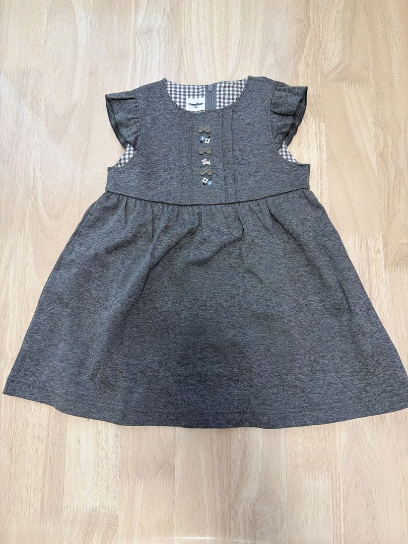 【ほぼ新品】familiarジャンパースカート&ブラウス90cm【フォーマル】