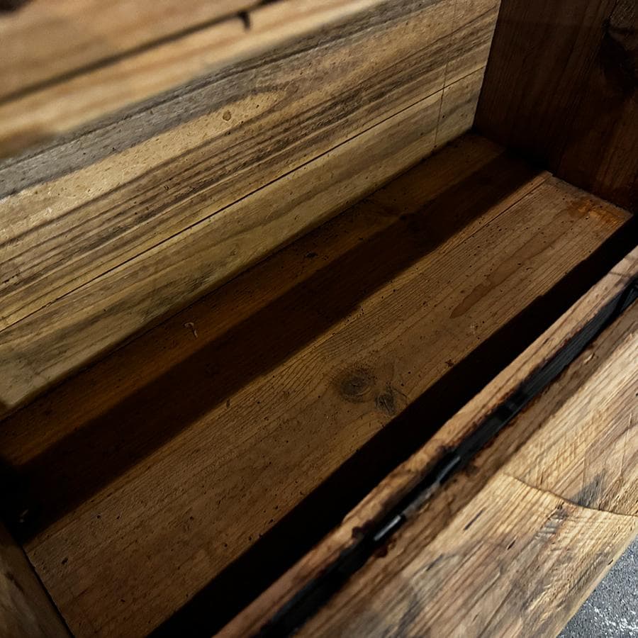 朝鮮古民藝 李朝家具 小ぶりなバンダジ 蝙蝠象嵌 李朝箪笥 無垢材 時代家具