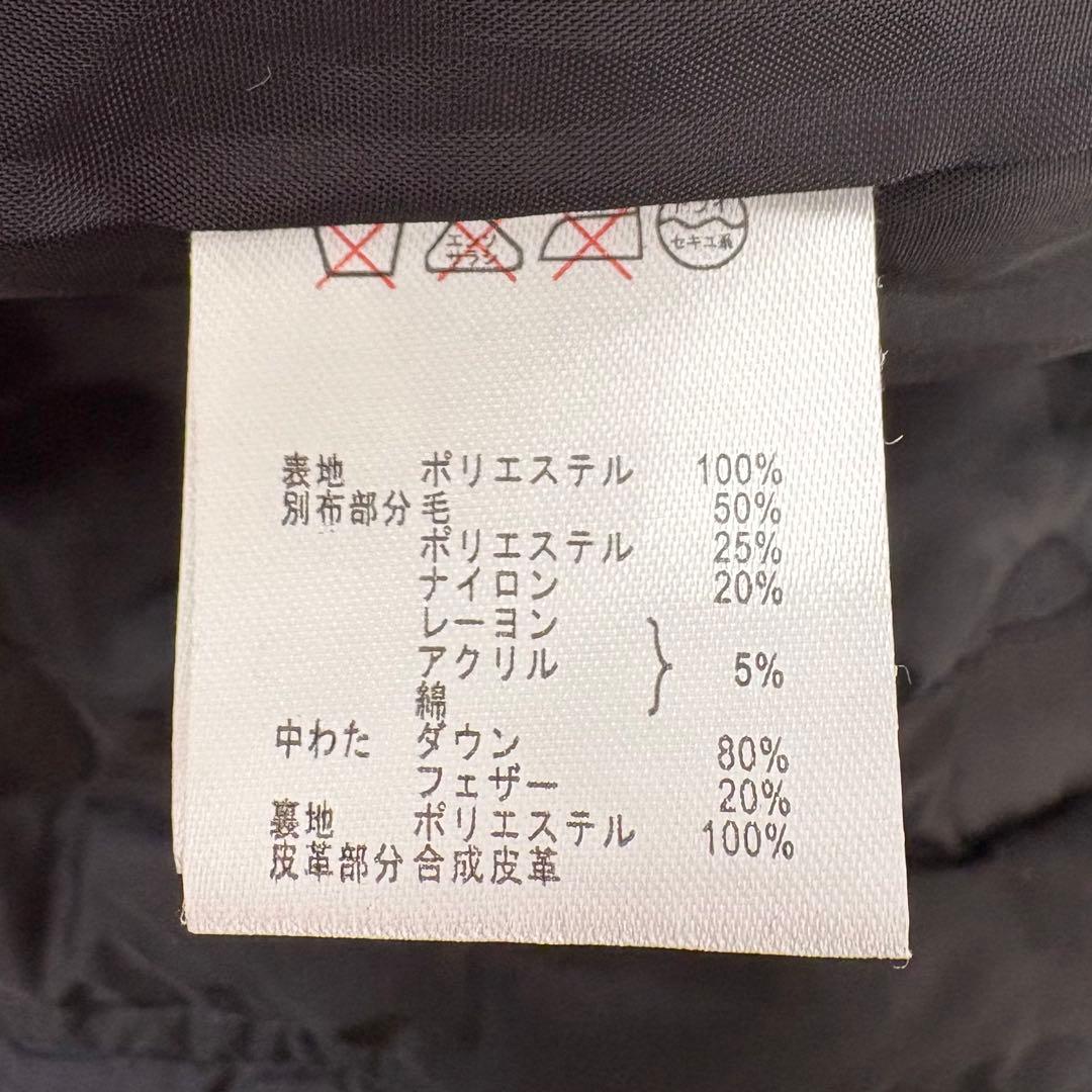 【美品】FILA GOLF ダッフルコート 黒S ダウン フェザー ロングコート