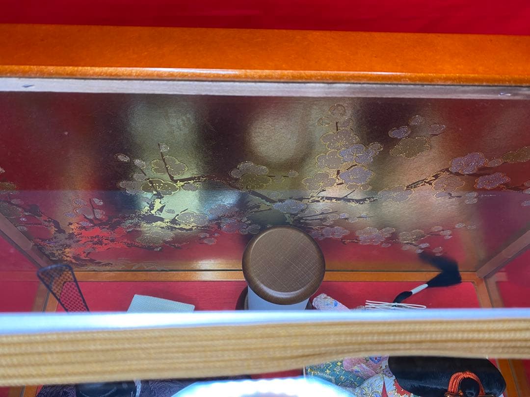 東京久月　雛人形アクリルケース入り親王飾り・間口約３８×奥行約２８×高さ約３０㎝