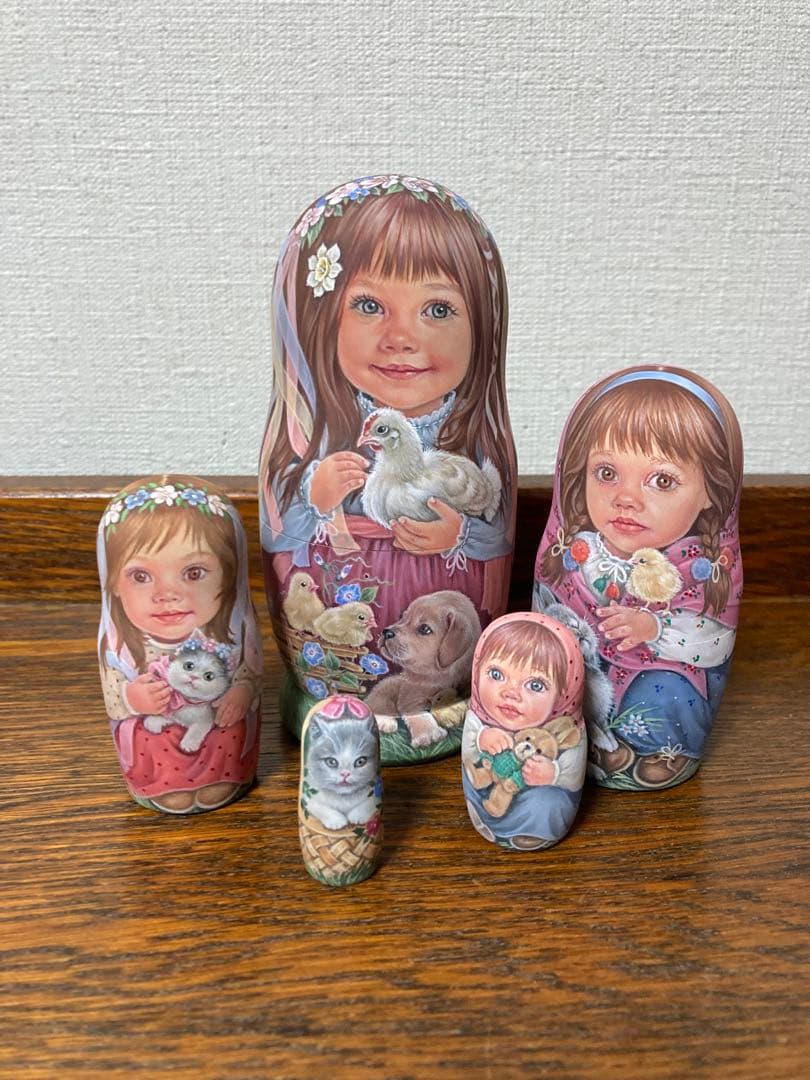 雑貨☆イースター『Easterヒヨコ』マトリョーシカ(5P)エレナ作