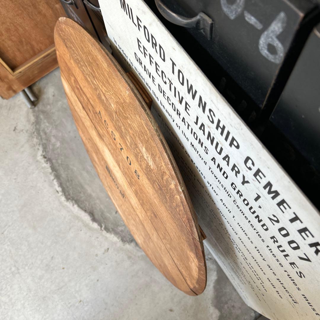 【天板のみ】ラウンド型 ウッド 円卓 WOOD 木製 ビンテージ レトロ